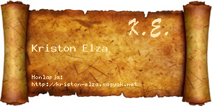 Kriston Elza névjegykártya